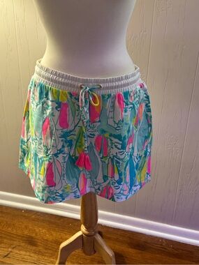 Lilly Pulitzer Zia skirt beach and bae sailboats print